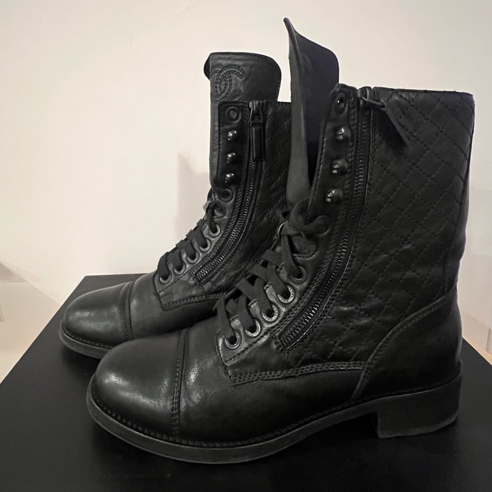 Chanel Combat Boots